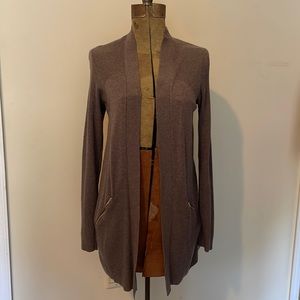 APT. 9 Cardigan Sweater Cover Up Brown Zipper Pockets size M